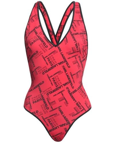 Karl Lagerfeld One-piece Swimsuit - Red