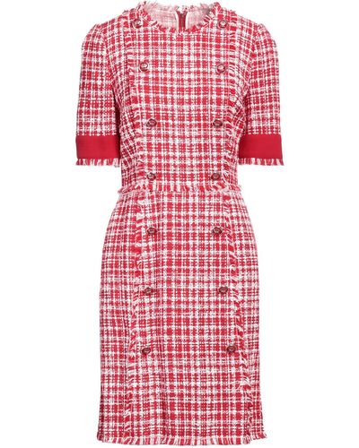 Dolce & Gabbana Mini Dress Cotton, Acrylic, Polyester, Wool, Polyamide - Red