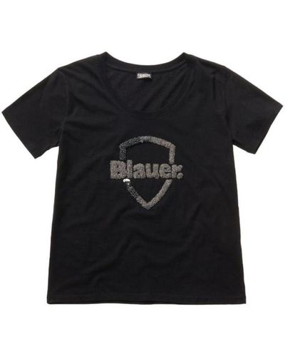 Blauer T-shirts - Schwarz