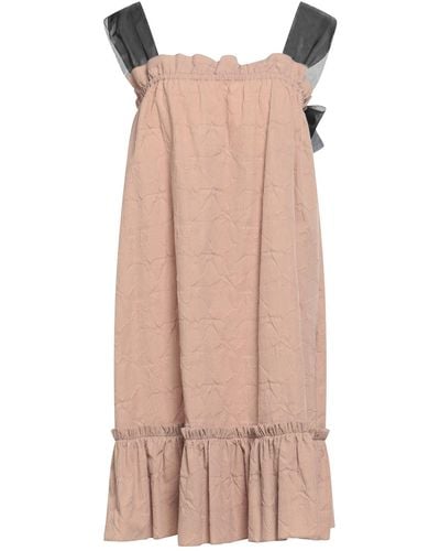 Rochas Blush Mini Dress Cotton, Polyamide, Silk - Pink