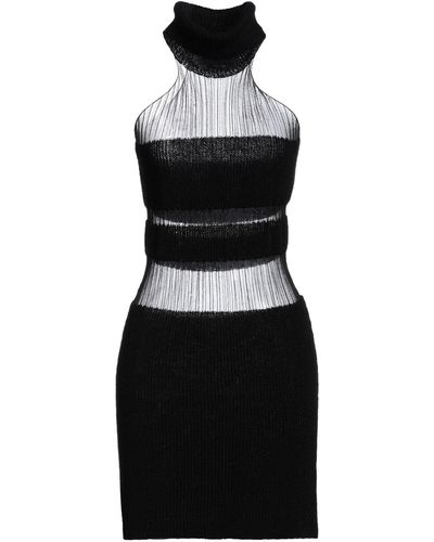 MSGM Mini Dress Polyamide, Acrylic, Mohair Wool - Black