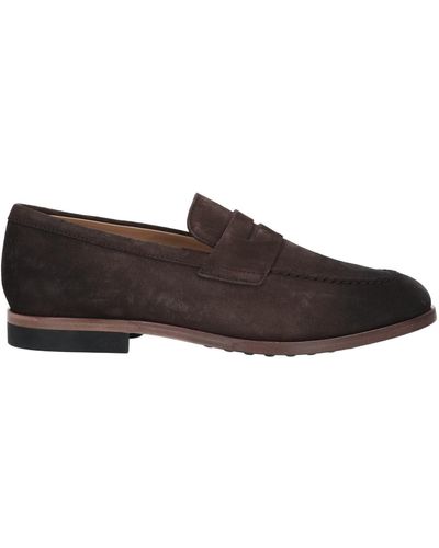 Tod's Dark Loafers Soft Leather - Brown