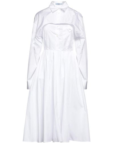 Prada Vestido midi - Blanco