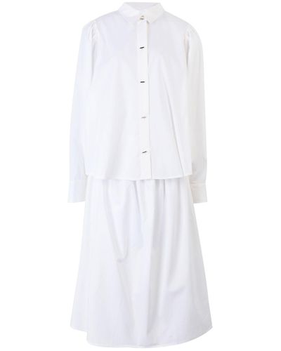 FRONT ROW SHOP Vestido midi - Blanco