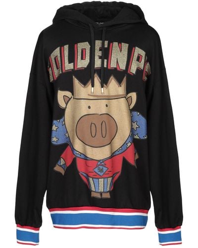 Dolce & Gabbana Black Sweater Pig of the Year Hooded - Schwarz