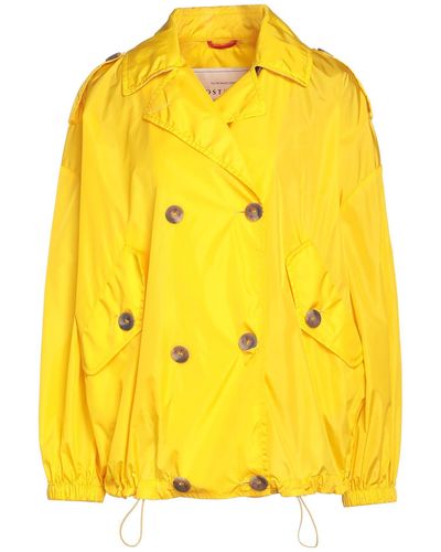 LOST [in] ME Overcoat & Trench Coat - Yellow