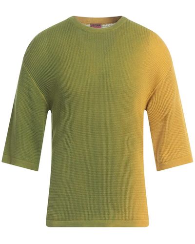 ZEGNA Military Sweater Cotton, Cashmere - Green