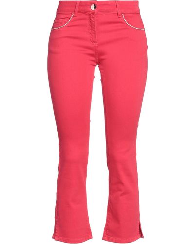 LUCKYLU  Milano Cropped Jeans - Rot