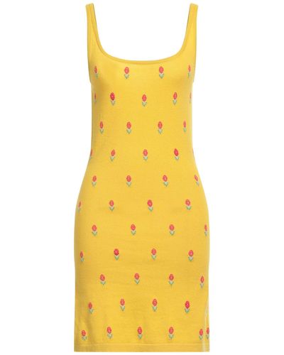 Barrie Mini Dress - Yellow