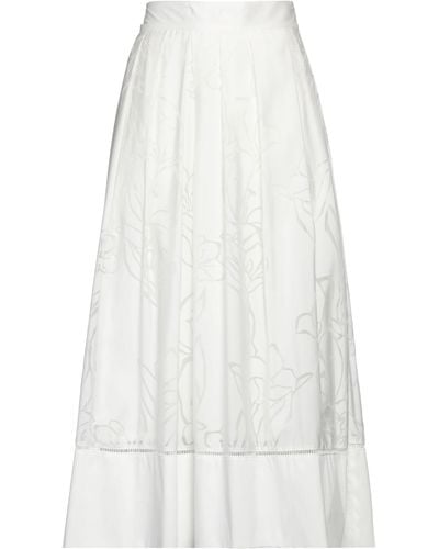 Clips Midi Skirt - White