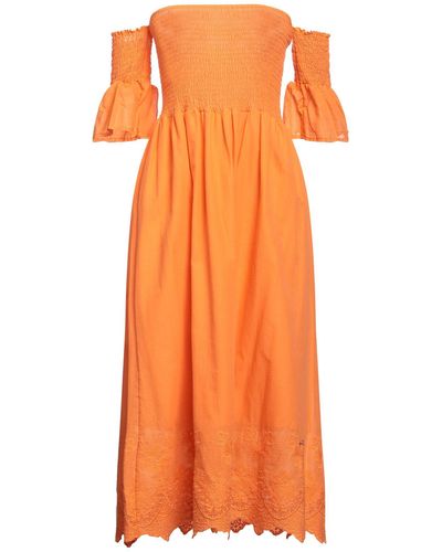 Yes-Zee Midi Dress - Orange