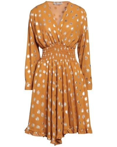 Boutique De La Femme Mini Dress - Orange