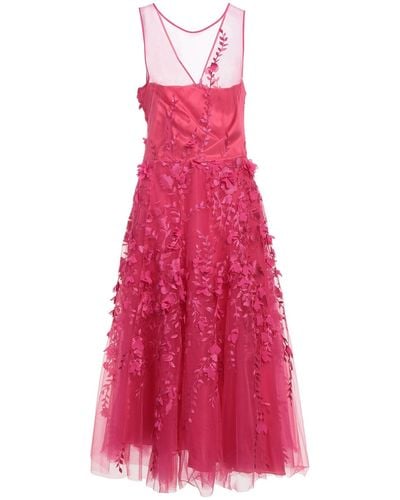 Maison Common Fuchsia Midi Dress Polyester - Pink