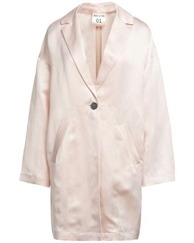 Semicouture Overcoat & Trench Coat - White