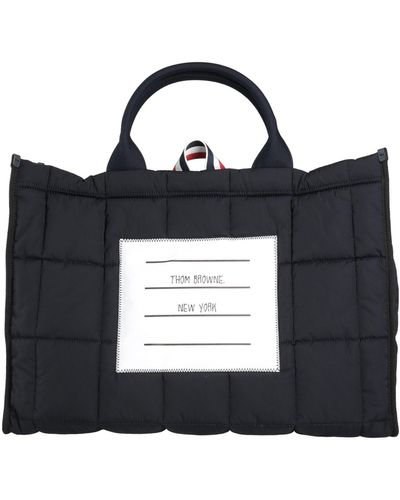 Thom Browne Midnight Handbag Textile Fibres - Black