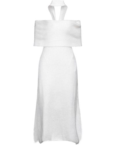 Ferragamo Midi-Kleid - Weiß