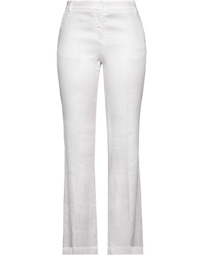 Jacob Coh?n Lilac Trousers Linen, Lyocell, Elastane, Polyester, Cotton - White