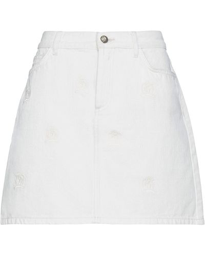 Tommy Hilfiger Ivory Denim Skirt Cotton - White