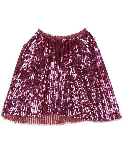 Needle & Thread Mini Skirt - Red