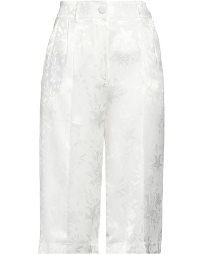 Hebe Studio Pantaloni Cropped - Bianco