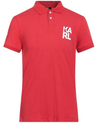 Karl Lagerfeld Polo Shirt - Red