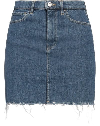 FRAME Denim Skirt Cotton, Elastane - Blue