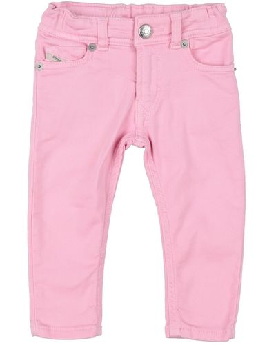 DIESEL Pants Cotton, Elastane - Pink