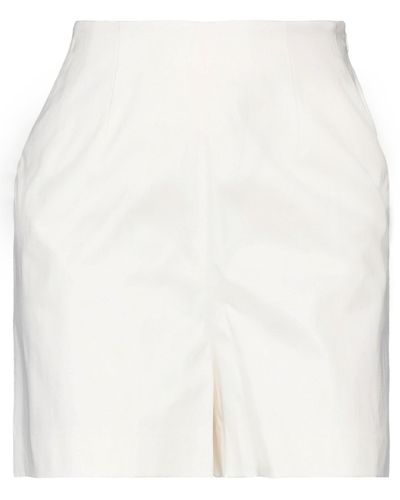 L'Autre Chose Shorts & Bermuda Shorts Cotton, Elastane - White