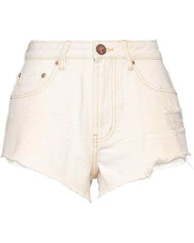 One Teaspoon Denim Shorts - Natural