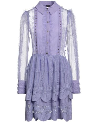 Elisabetta Franchi Mini Dress - Purple