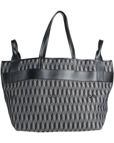 AU DEPART Handbag Textile Fibers, Soft Leather - Black