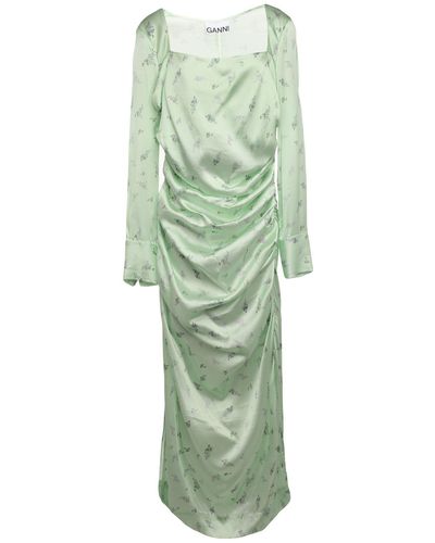 Ganni Long Dress - Green