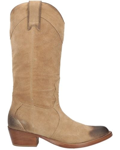 Paola D'arcano Boot Leather - Natural
