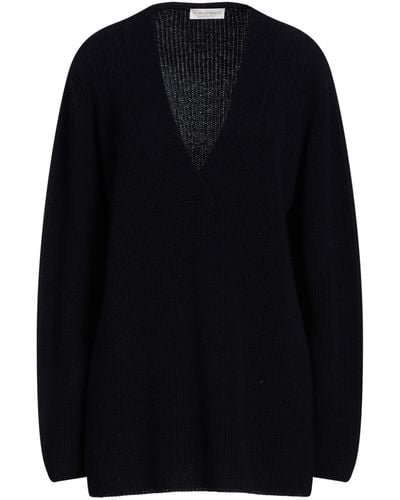 Le Tricot Perugia Midnight Sweater Virgin Wool, Silk, Cashmere - Blue