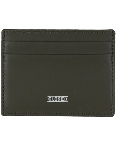 Closed Military Document Holder Soft Leather - Green