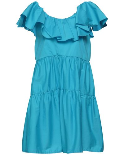 Soallure Azure Mini Dress Cotton, Polyamide, Elastane - Blue