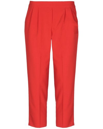KATE BY LALTRAMODA Cropped Trousers - Red