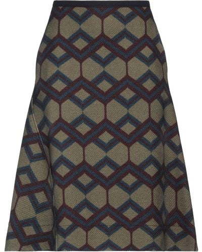 ODEEH Military Midi Skirt Virgin Wool, Polyamide, Cotton - Gray