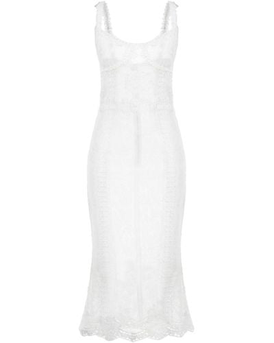 Dolce & Gabbana Midi-Kleid - Weiß