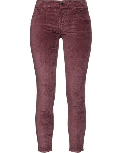Haikure Cropped Trousers - Purple