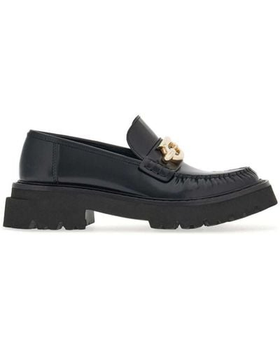 Ferragamo Verzierte Loafers aus Leder - Schwarz