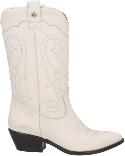 GISÉL MOIRÉ Ankle Boots - White