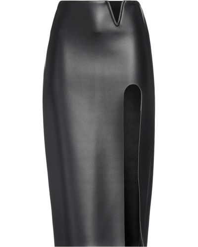 ALESSANDRO VIGILANTE Midi Skirt Polyester, Elastane - Grey