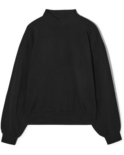 COS Mock-neck Sweatshirt - Black