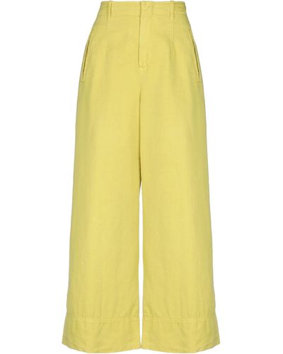 Incotex Pants Cotton, Linen - Yellow