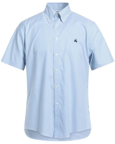 Brooks Brothers Sky Shirt Cotton, Lycra - Blue