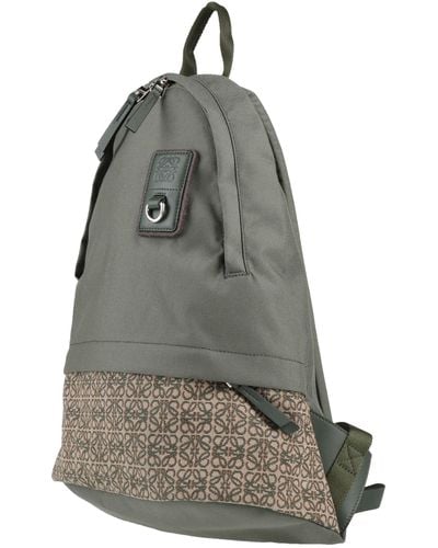 Loewe Military Backpack Textile Fibers - Gray