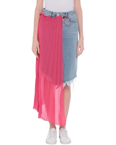 Unravel Project Denim Skirt - Pink