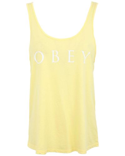 Obey Tank Top - Yellow