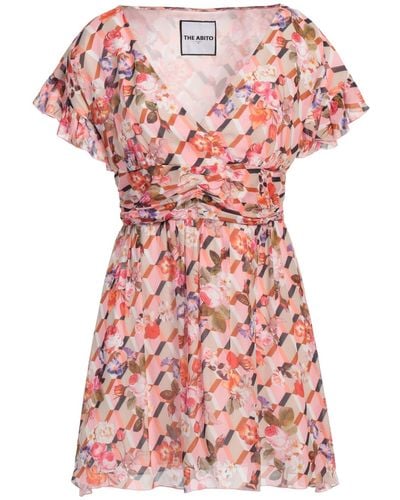 THE ABITO Milano Mini Dress Viscose, Polyester - Pink